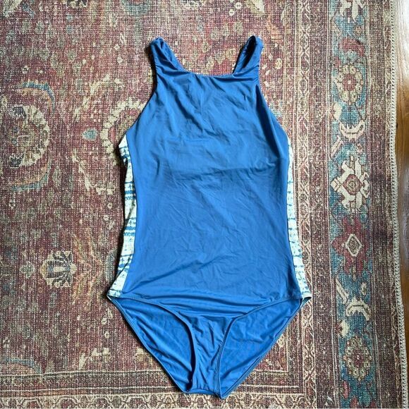 Carve Designs Blue Women's XL one piece Swimwear side stripes - Picture 2 of 12